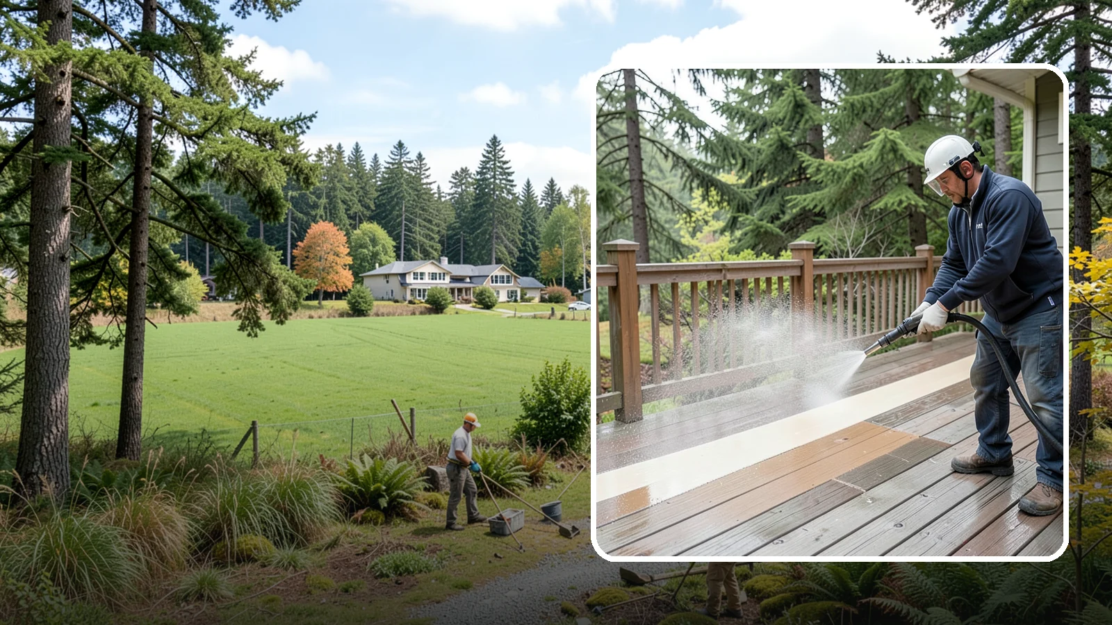 Deck Brightening in Lyman, Skagit County, WA - Apply a wood brightener that neutralizes cleaned decks and restores a bright, even PNW-ready tone.