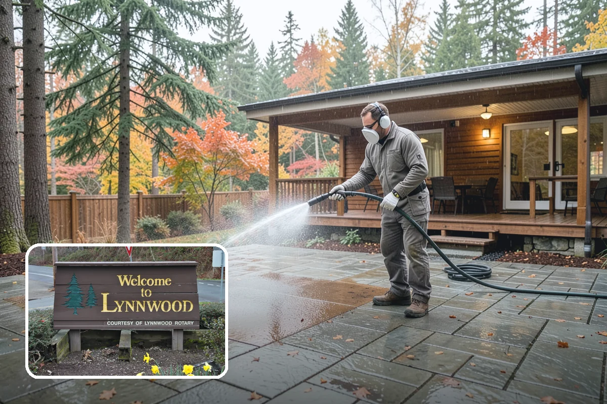 Deck Brightening in Lynnwood, Snohomish County, WA - Neutralizes the wood after cleaning