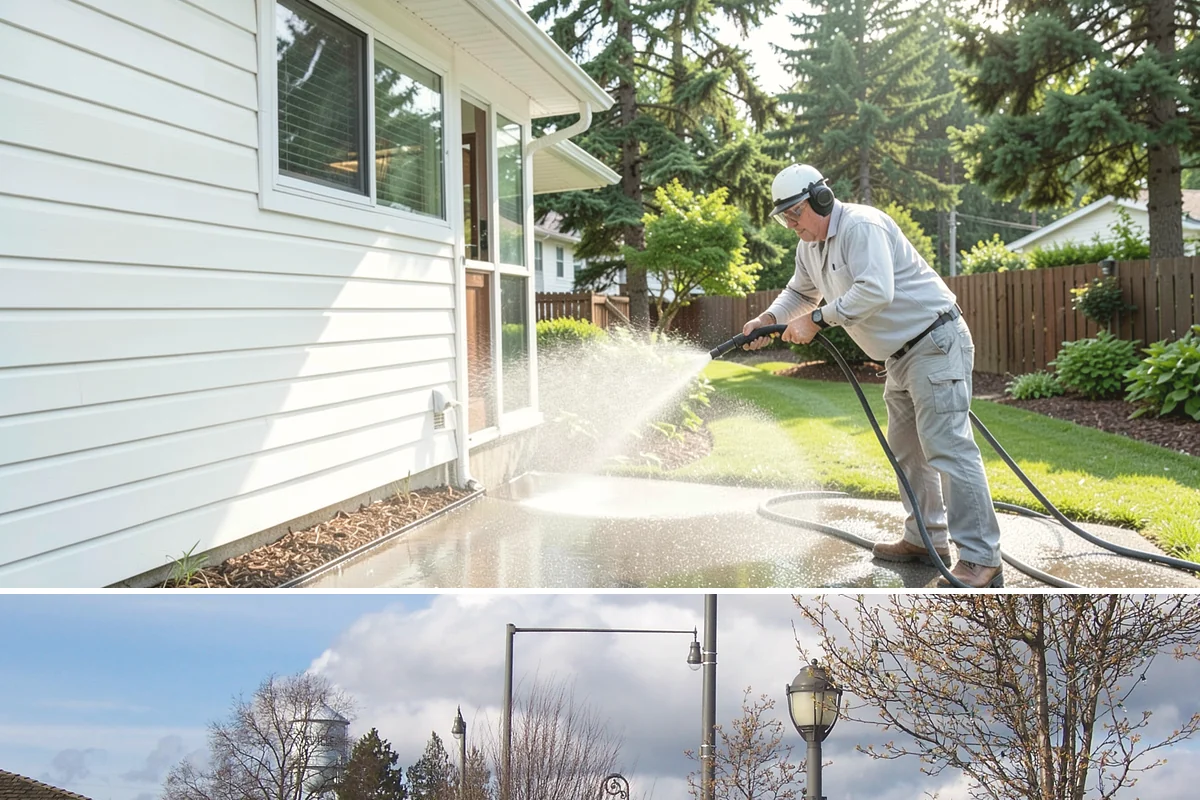 Deck Brightening in Marysville, Snohomish County, WA - Brighten decks right after cleaning in dry summer weather for the best color and cure.