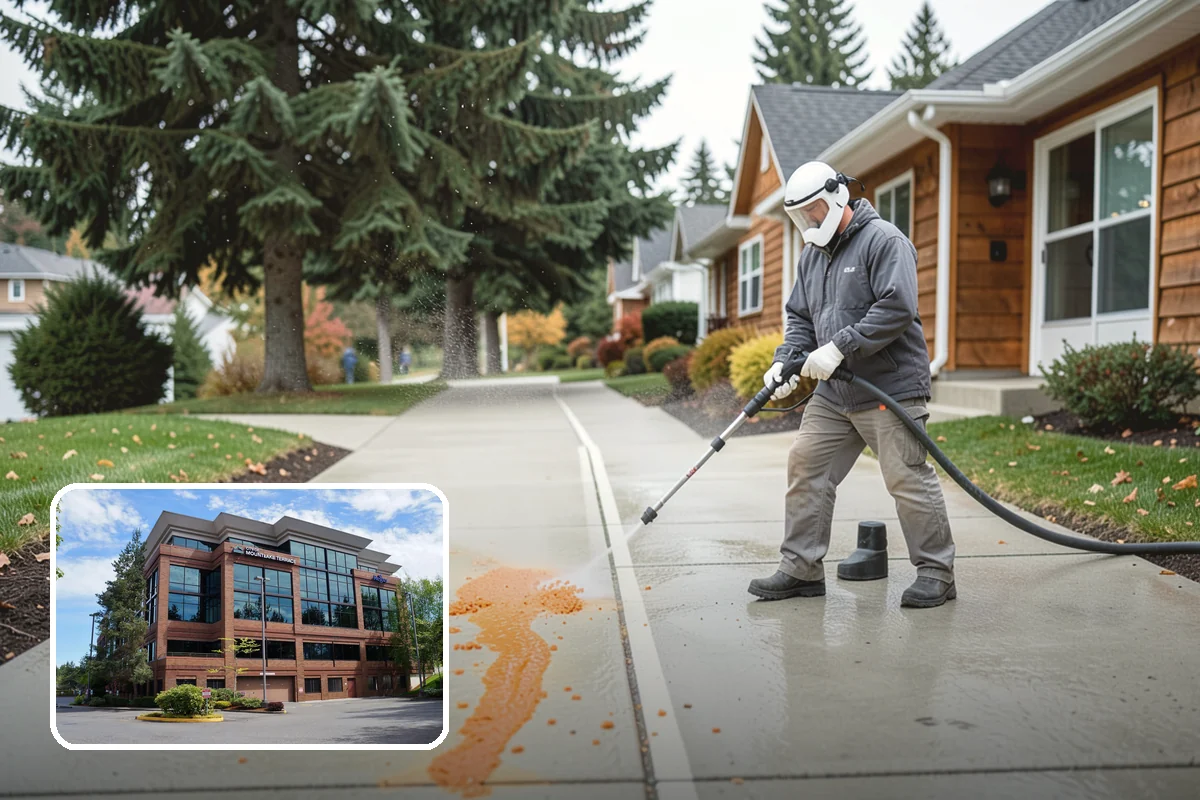 Deck Brightening in Mountlake Terrace, Snohomish County, WA - Neutralizes the wood after cleaning