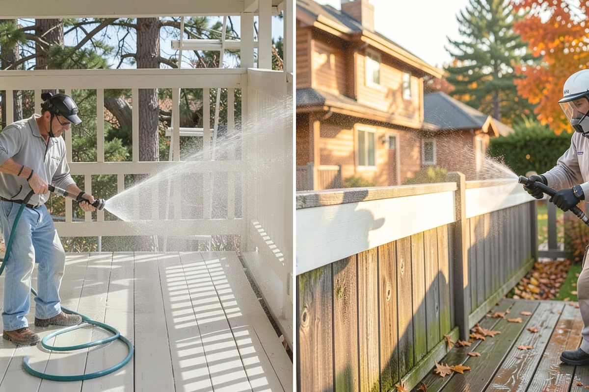 Deck Brightening in Mountlake Terrace, Snohomish County, WA - Confirm the deck is cleaned and still damp