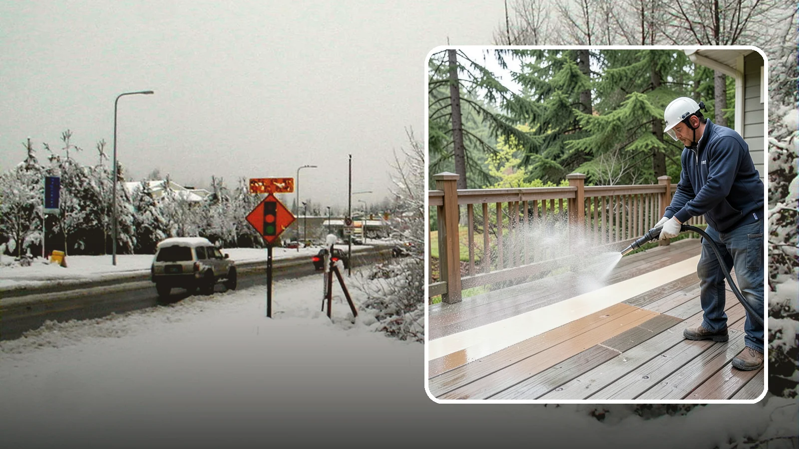 Deck Brightening in Newcastle, King County, WA - Apply a wood brightener that neutralizes cleaned decks and restores a bright, even PNW-ready tone.