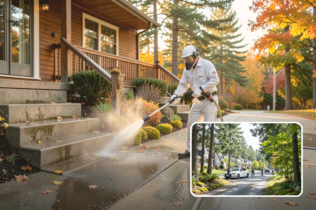Deck Brightening in Normandy Park, King County, WA - Neutralizes the wood after cleaning