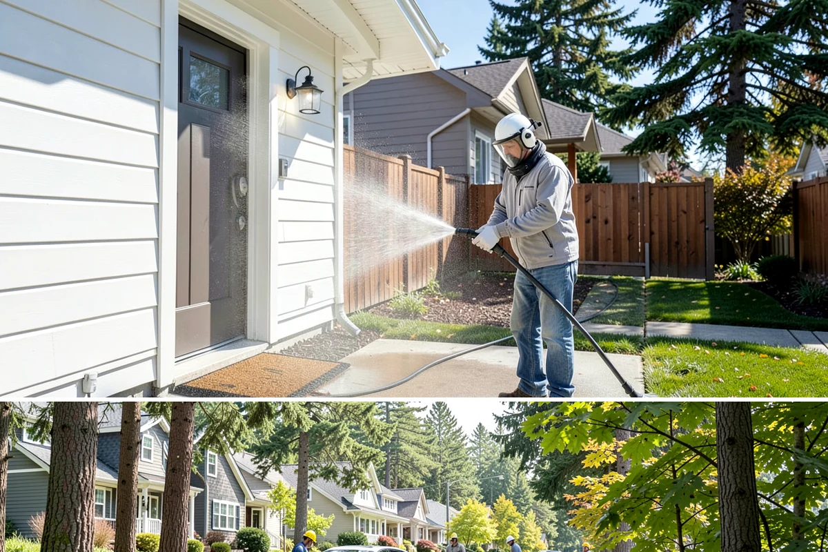 Deck Brightening in Normandy Park, King County, WA - Brighten decks right after cleaning in dry summer weather for the best color and cure.