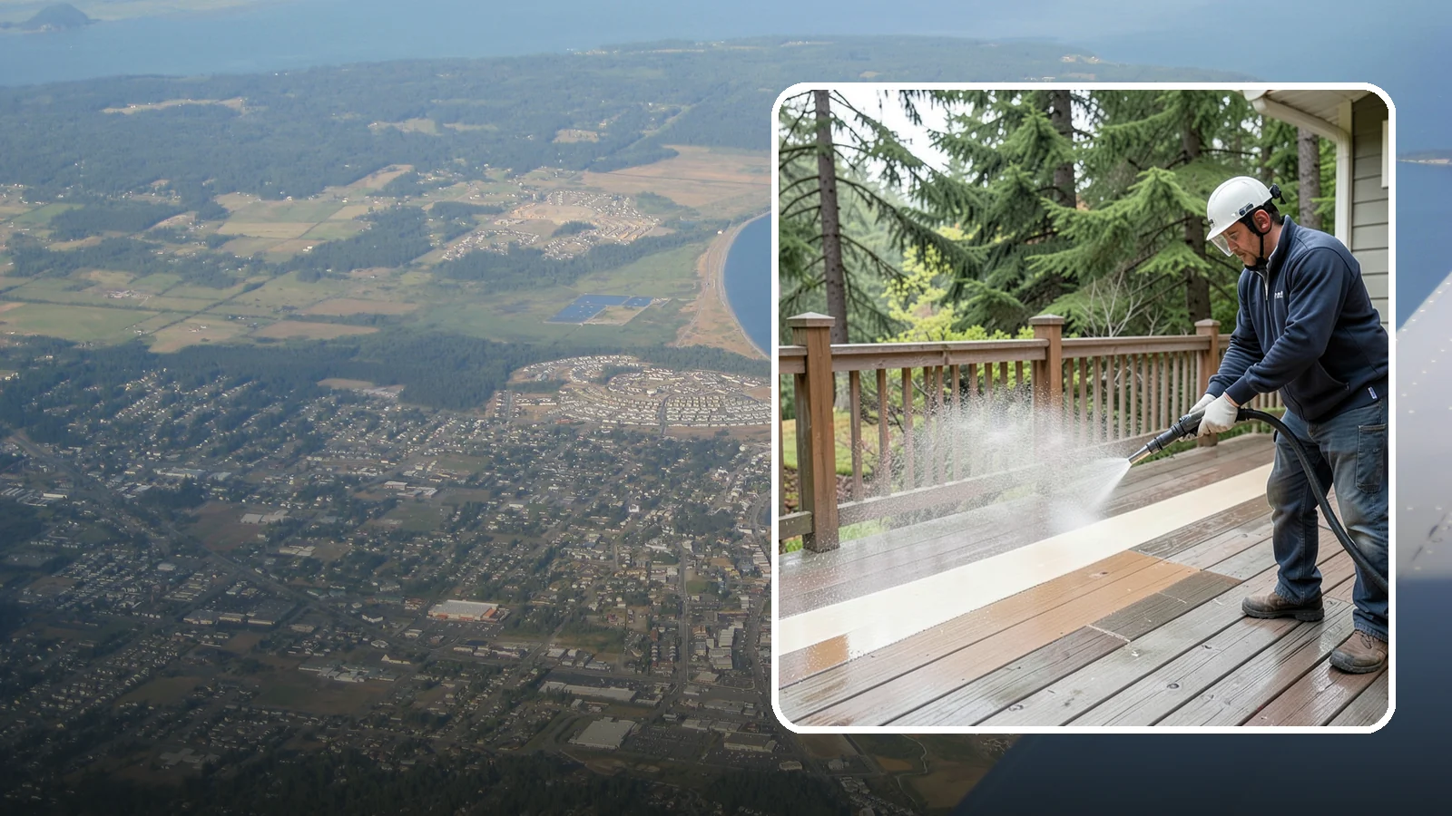 Deck Brightening in Oak Harbor, Island County, WA - Apply a wood brightener that neutralizes cleaned decks and restores a bright, even PNW-ready tone.