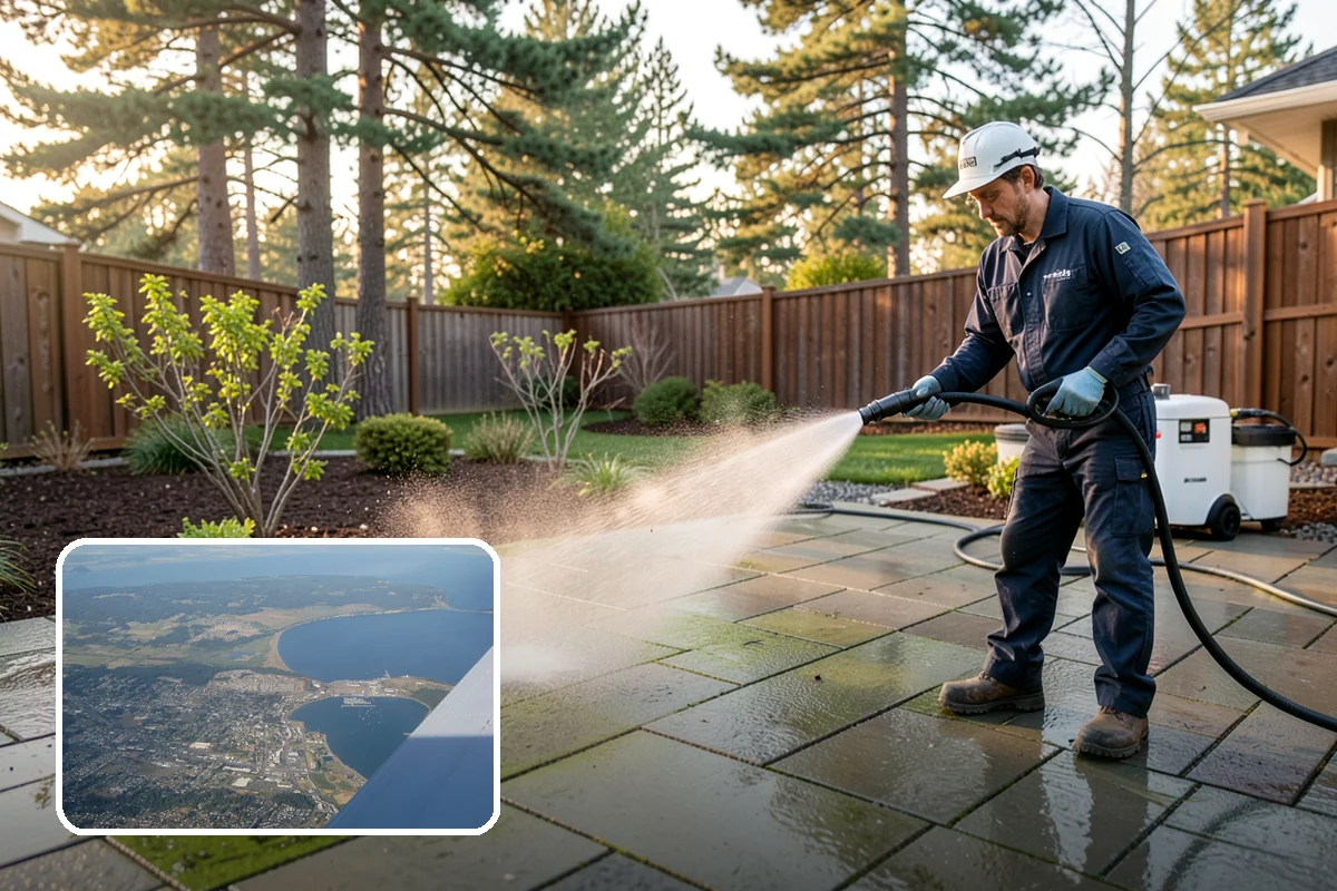Deck Brightening in Oak Harbor, Island County, WA - Neutralizes the wood after cleaning