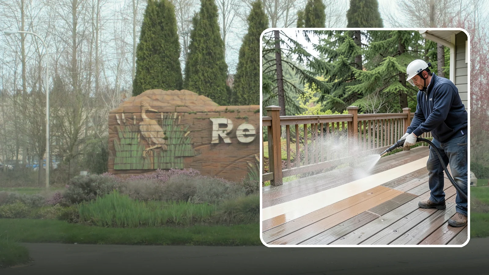 Deck Brightening in Renton, King County, WA - Apply a wood brightener that neutralizes cleaned decks and restores a bright, even PNW-ready tone.