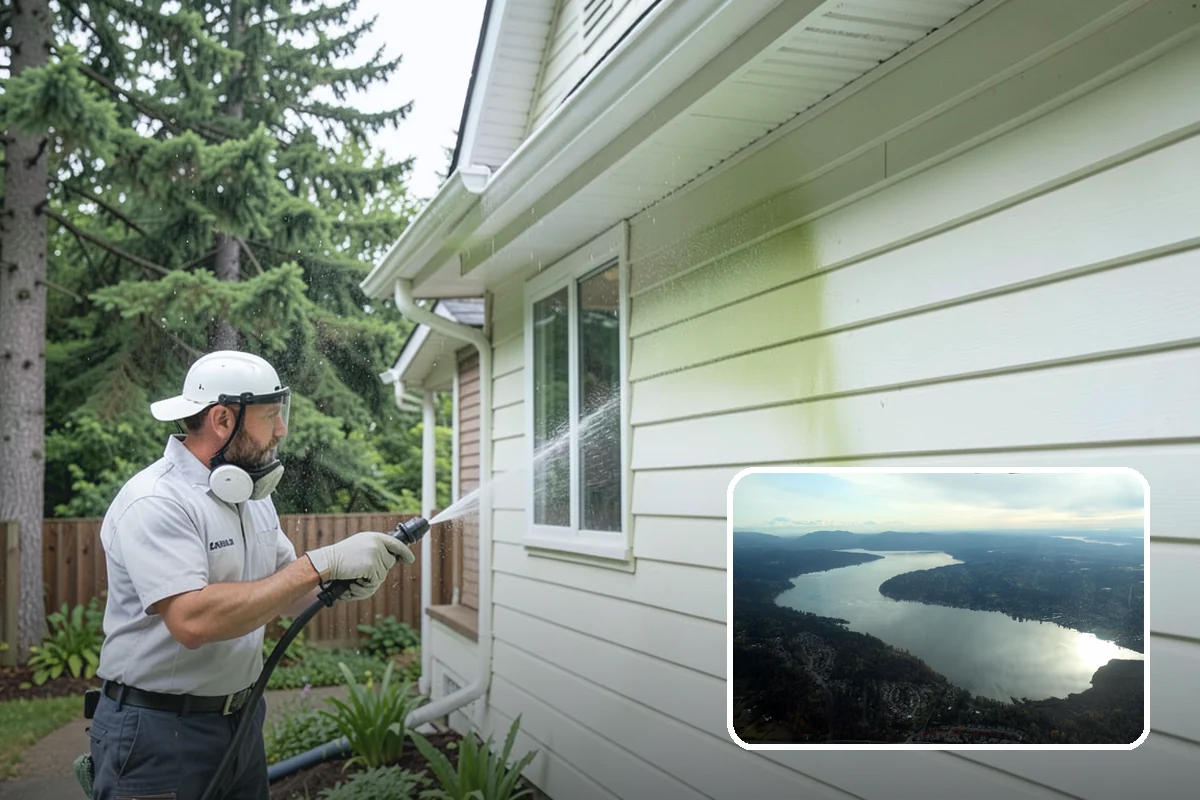 Deck Brightening in Sammamish, King County, WA - Neutralizes the wood after cleaning