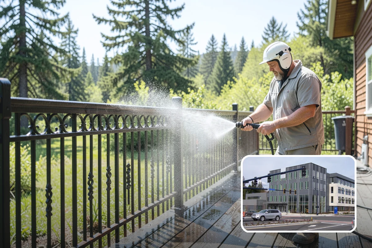 Deck Brightening in Shoreline, King County, WA - Neutralizes the wood after cleaning