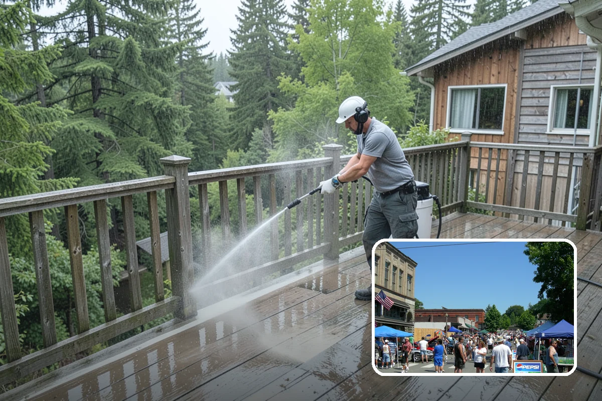 Deck Brightening in Snohomish, Snohomish County, WA - Neutralizes the wood after cleaning