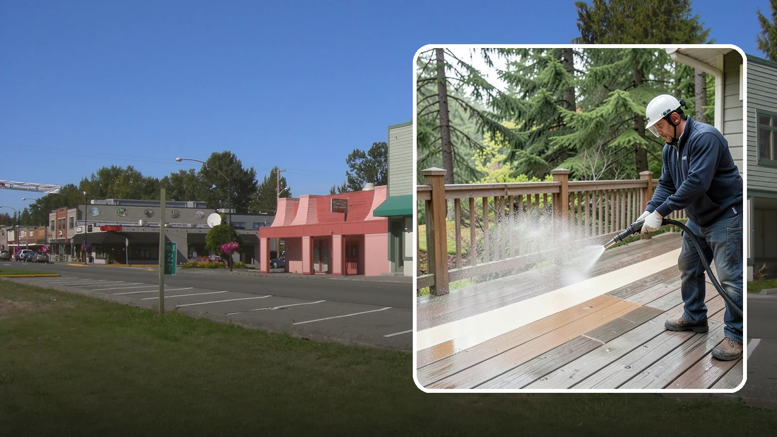 Deck Brightening in Snoqualmie, King County, WA - Apply a wood brightener that neutralizes cleaned decks and restores a bright, even PNW-ready tone.