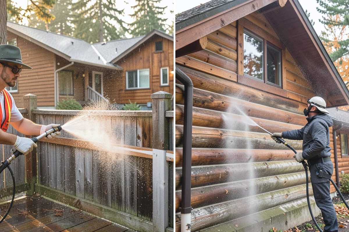 Deck Brightening in South Prairie, Pierce County, WA - Confirm the deck is cleaned and still damp