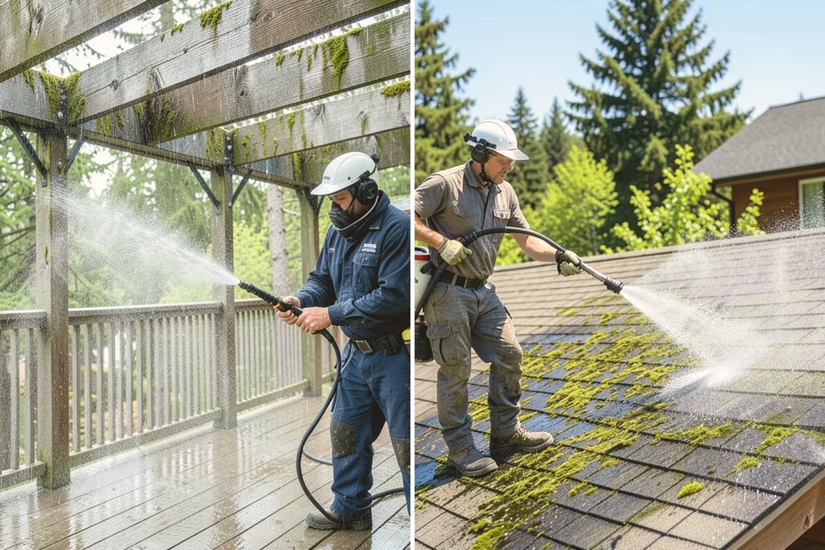 Deck Brightening in Stanwood, Snohomish County, WA - Confirm the deck is cleaned and still damp
