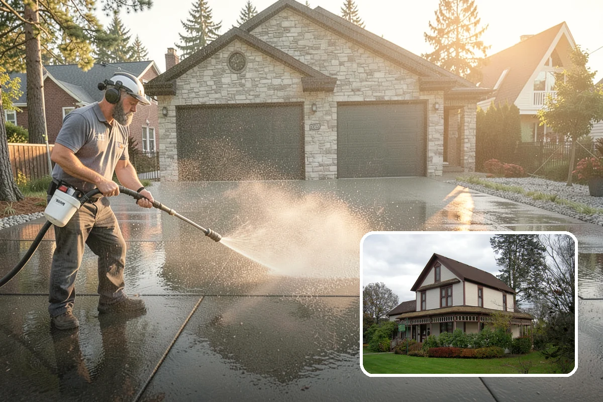 Deck Brightening in Sumner, Pierce County, WA - Neutralizes the wood after cleaning