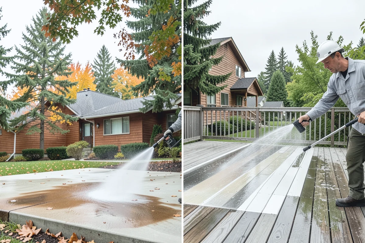 Deck Brightening in Sumner, Pierce County, WA - Confirm the deck is cleaned and still damp