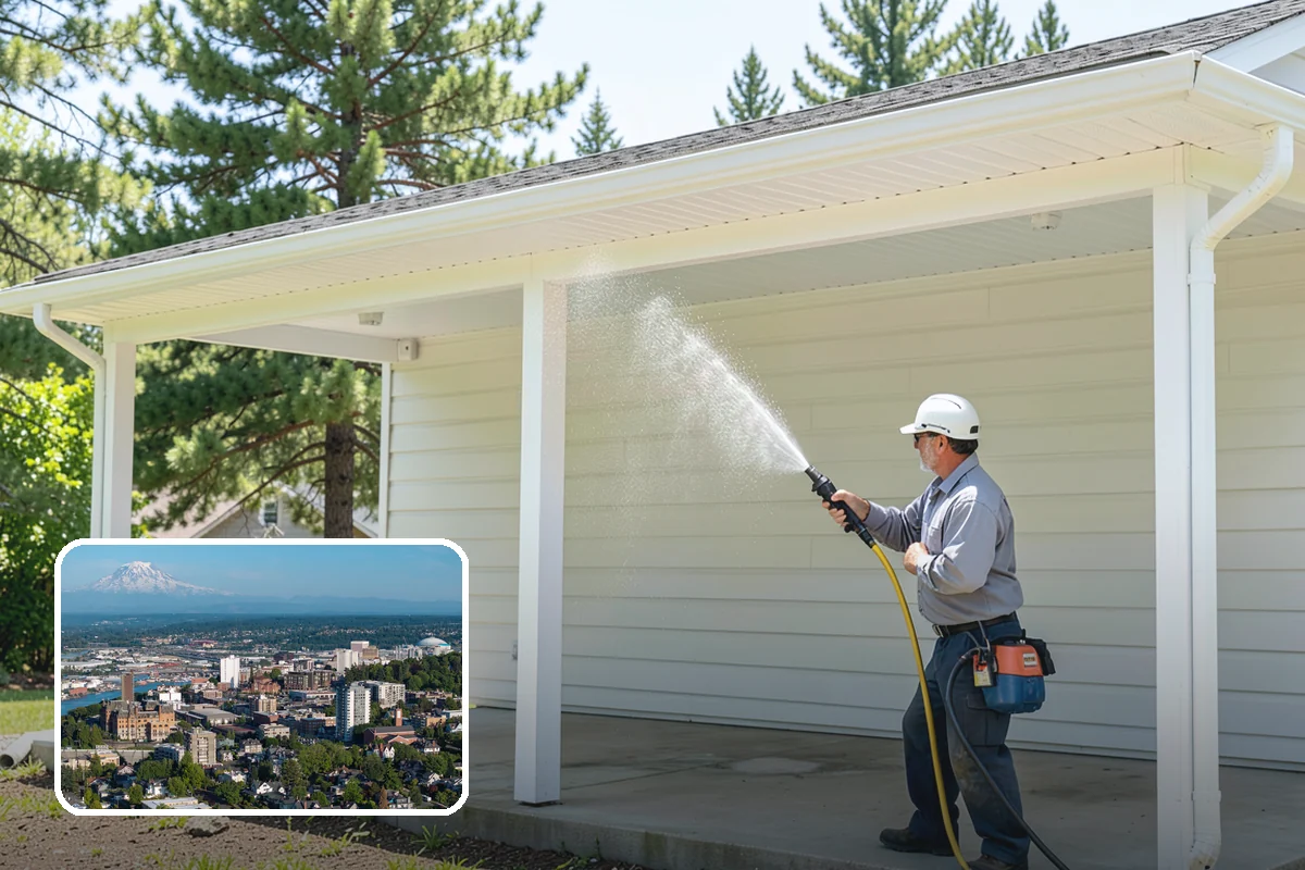 Deck Brightening in Tacoma, Pierce County, WA - Neutralizes the wood after cleaning