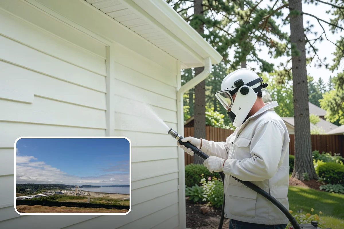 Deck Brightening in University Place, Pierce County, WA - Neutralizes the wood after cleaning