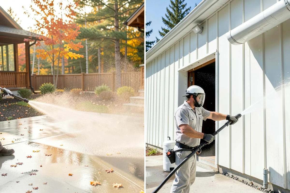 Deck Maintenance Cleaning in Arlington, Snohomish County, WA - Clear the deck and rinse loose debris