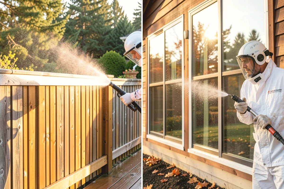 Deck Maintenance Cleaning in Black Diamond, King County, WA - Clear the deck and rinse loose debris