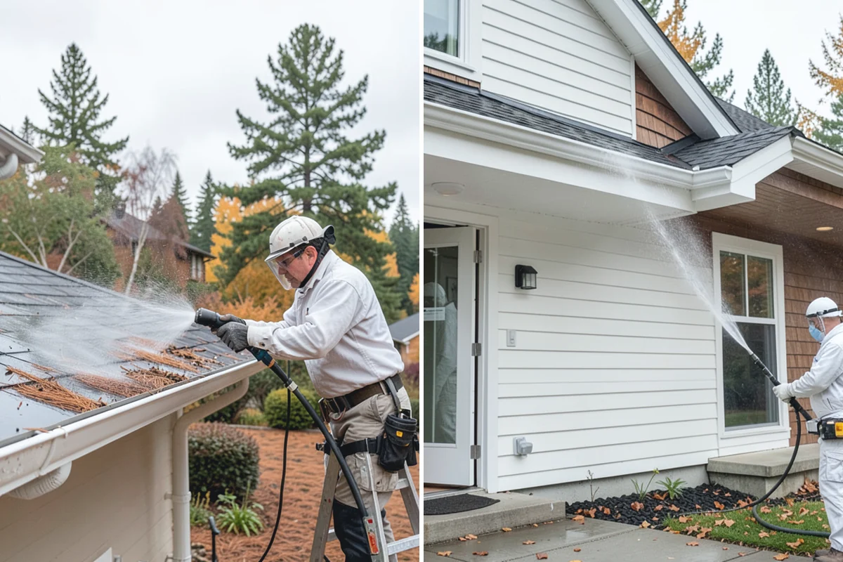 Deck Maintenance Cleaning in Bonney Lake, Pierce County, WA - Clear the deck and rinse loose debris