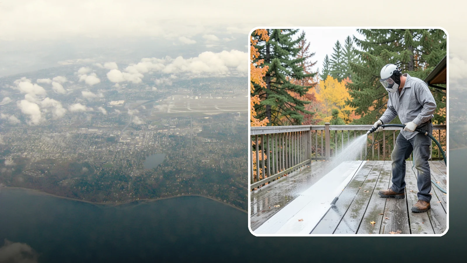 Deck Maintenance Cleaning in Burien, King County, WA - Keep a finished deck on a regular soft-wash schedule to hold off Northwest growth year over year.