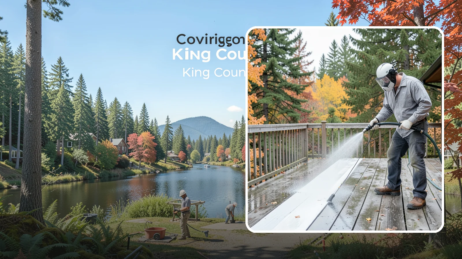 Deck Maintenance Cleaning in Covington, King County, WA - Keep a finished deck on a regular soft-wash schedule to hold off Northwest growth year over year.