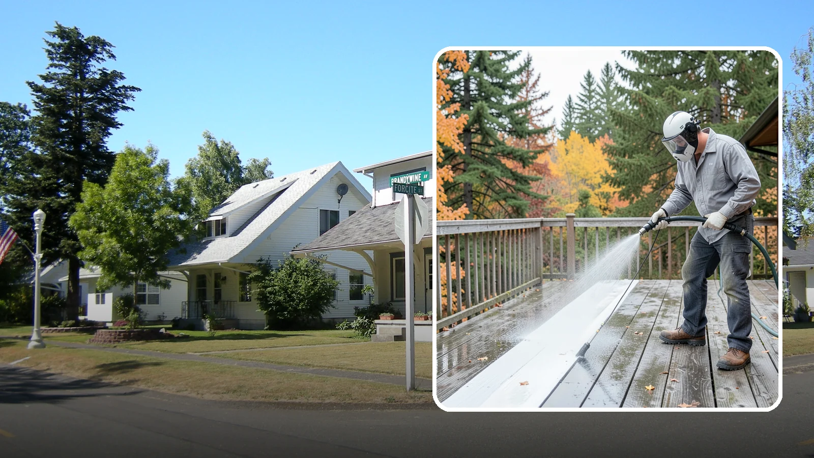 Deck Maintenance Cleaning in DuPont, Pierce County, WA - Keep a finished deck on a regular soft-wash schedule to hold off Northwest growth year over year.