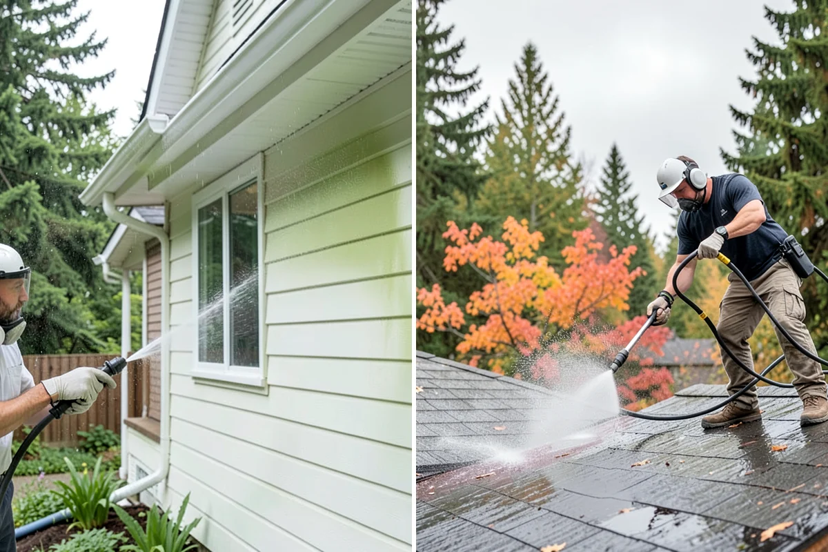 Deck Maintenance Cleaning in DuPont, Pierce County, WA - Clear the deck and rinse loose debris