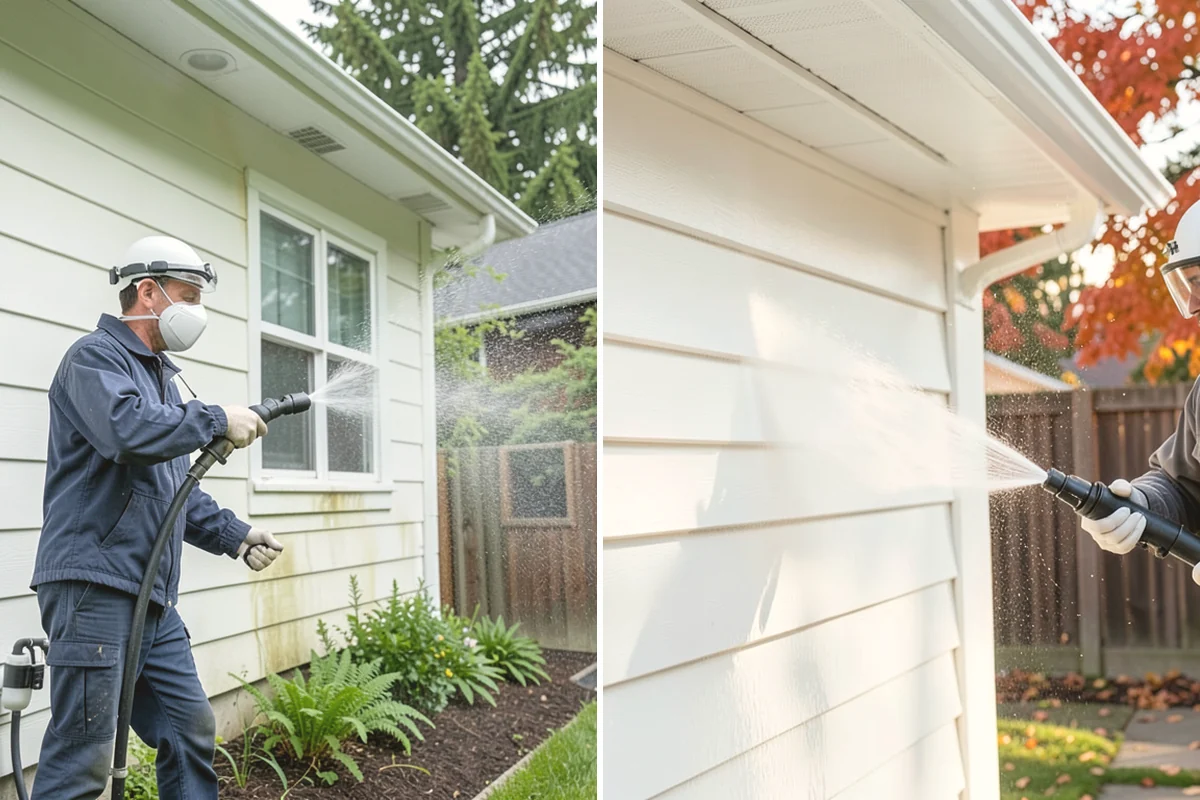 Deck Maintenance Cleaning in Edgewood, Pierce County, WA - Clear the deck and rinse loose debris