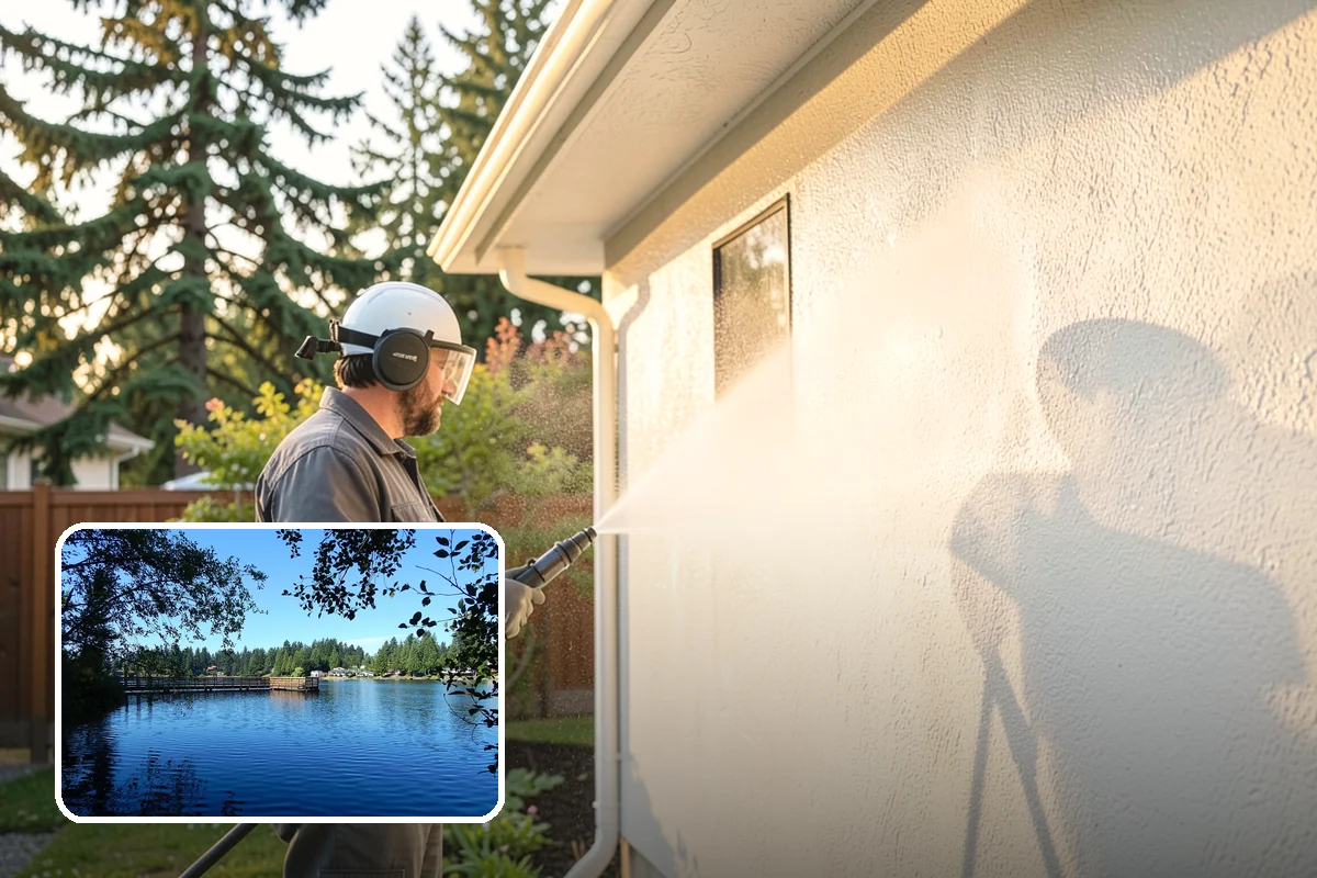 Deck Maintenance Cleaning in Federal Way, King County, WA - Keeps light growth and grime in check