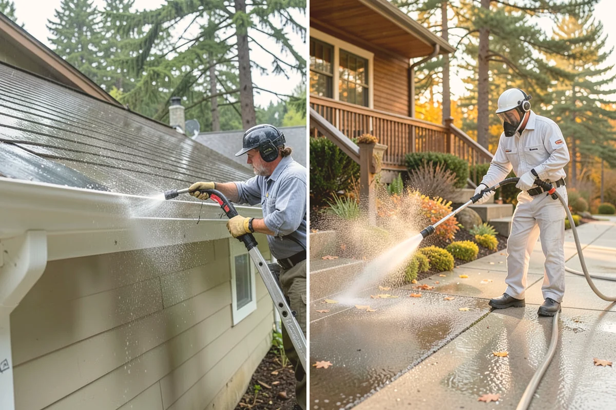 Deck Maintenance Cleaning in Fife, Pierce County, WA - Clear the deck and rinse loose debris