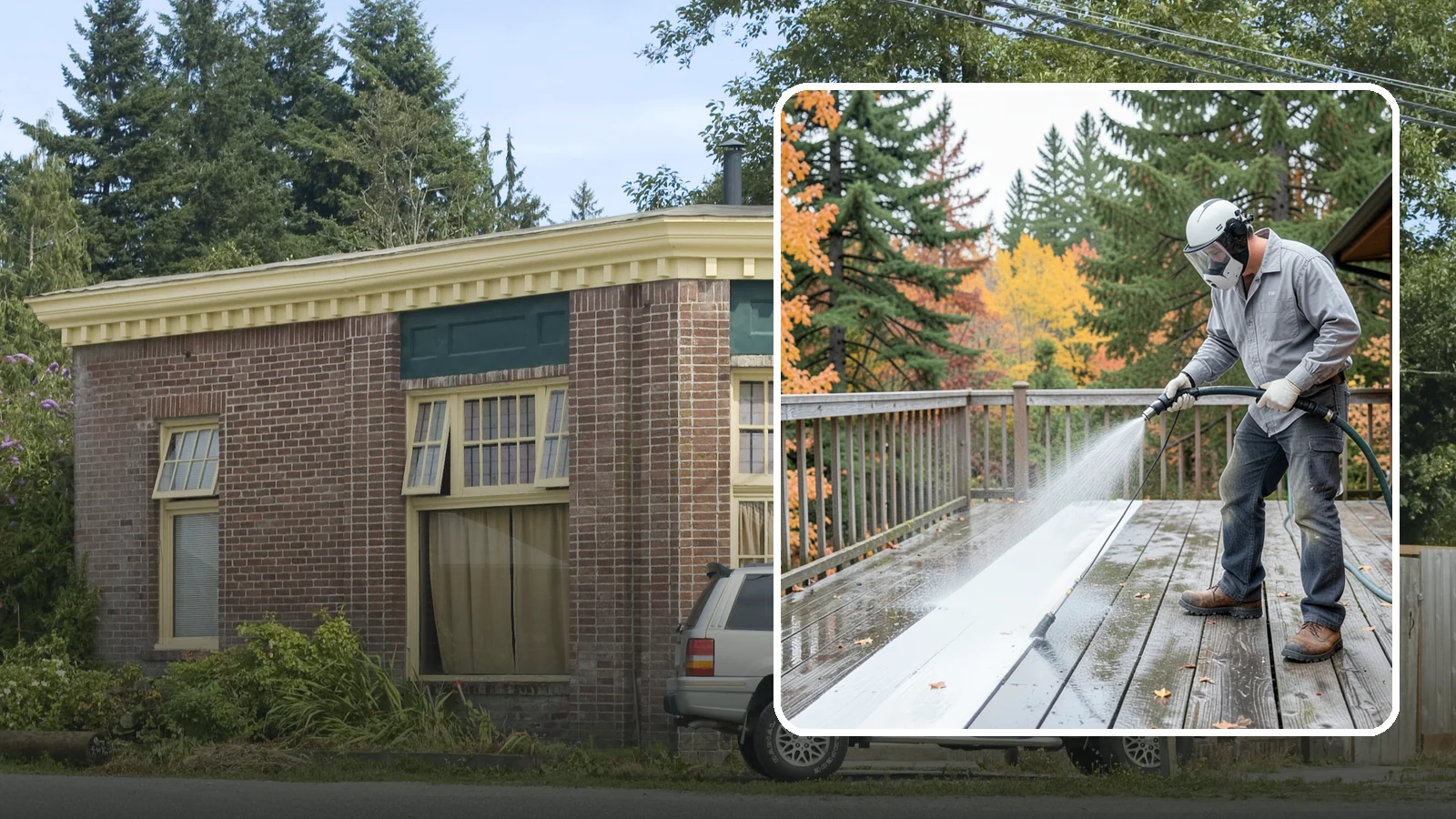 Deck Maintenance Cleaning in Hamilton, Skagit County, WA - Keep a finished deck on a regular soft-wash schedule to hold off Northwest growth year over year.