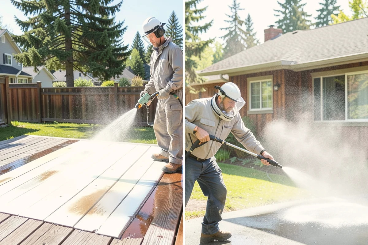 Deck Maintenance Cleaning in Index, Snohomish County, WA - Clear the deck and rinse loose debris