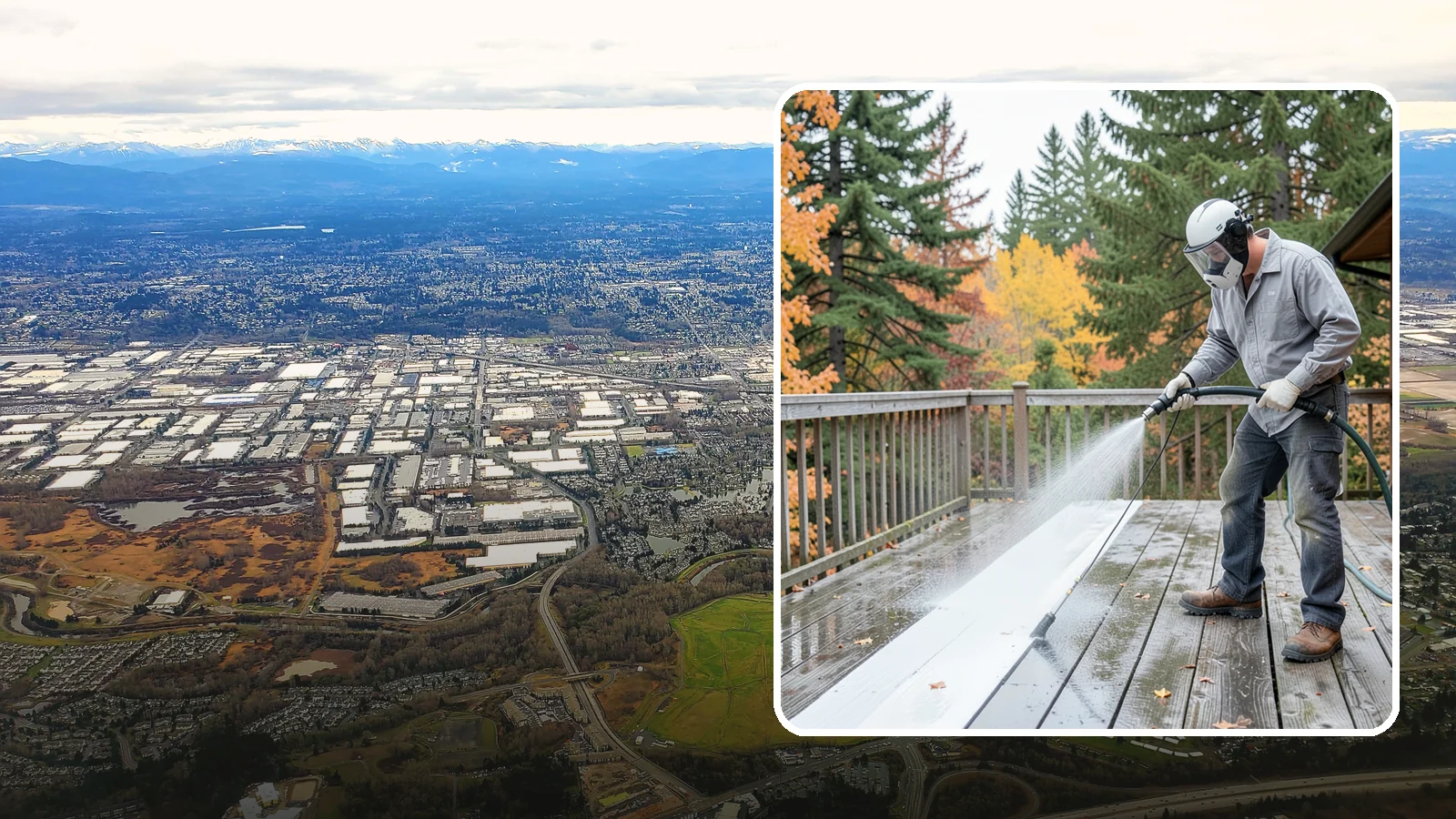 Deck Maintenance Cleaning in Kent, King County, WA - Keep a finished deck on a regular soft-wash schedule to hold off Northwest growth year over year.