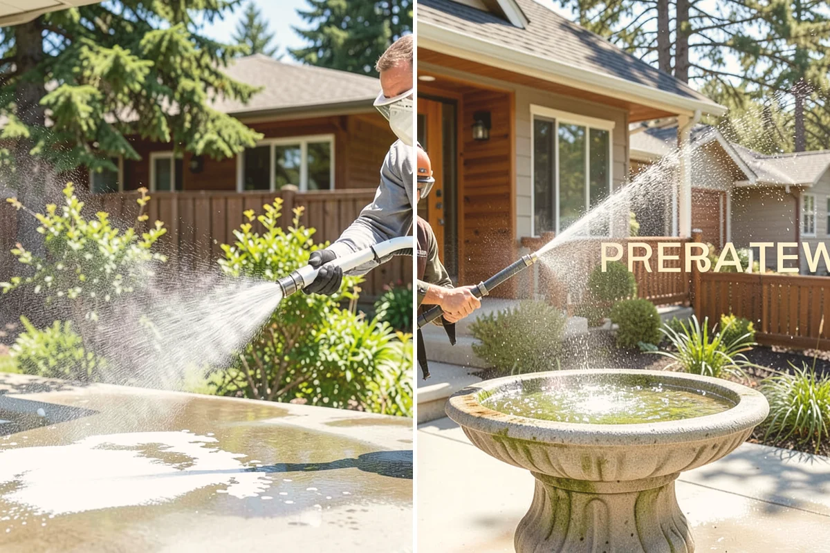 Deck Maintenance Cleaning in Kent, King County, WA - Clear the deck and rinse loose debris
