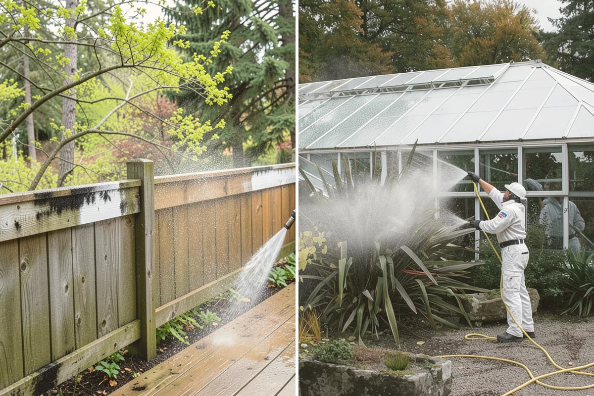 Deck Maintenance Cleaning in Lynnwood, Snohomish County, WA - Clear the deck and rinse loose debris