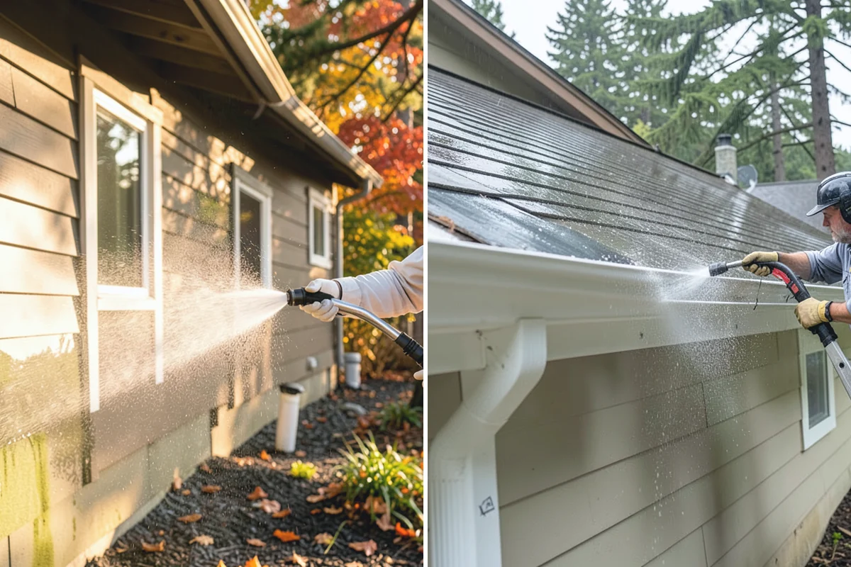 Deck Maintenance Cleaning in Marysville, Snohomish County, WA - Clear the deck and rinse loose debris