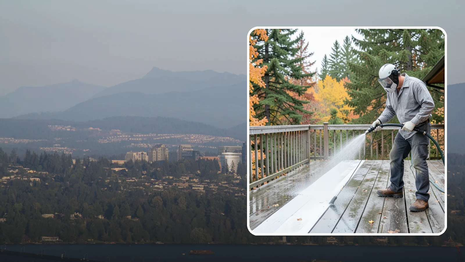Deck Maintenance Cleaning in Medina, King County, WA - Keep a finished deck on a regular soft-wash schedule to hold off Northwest growth year over year.
