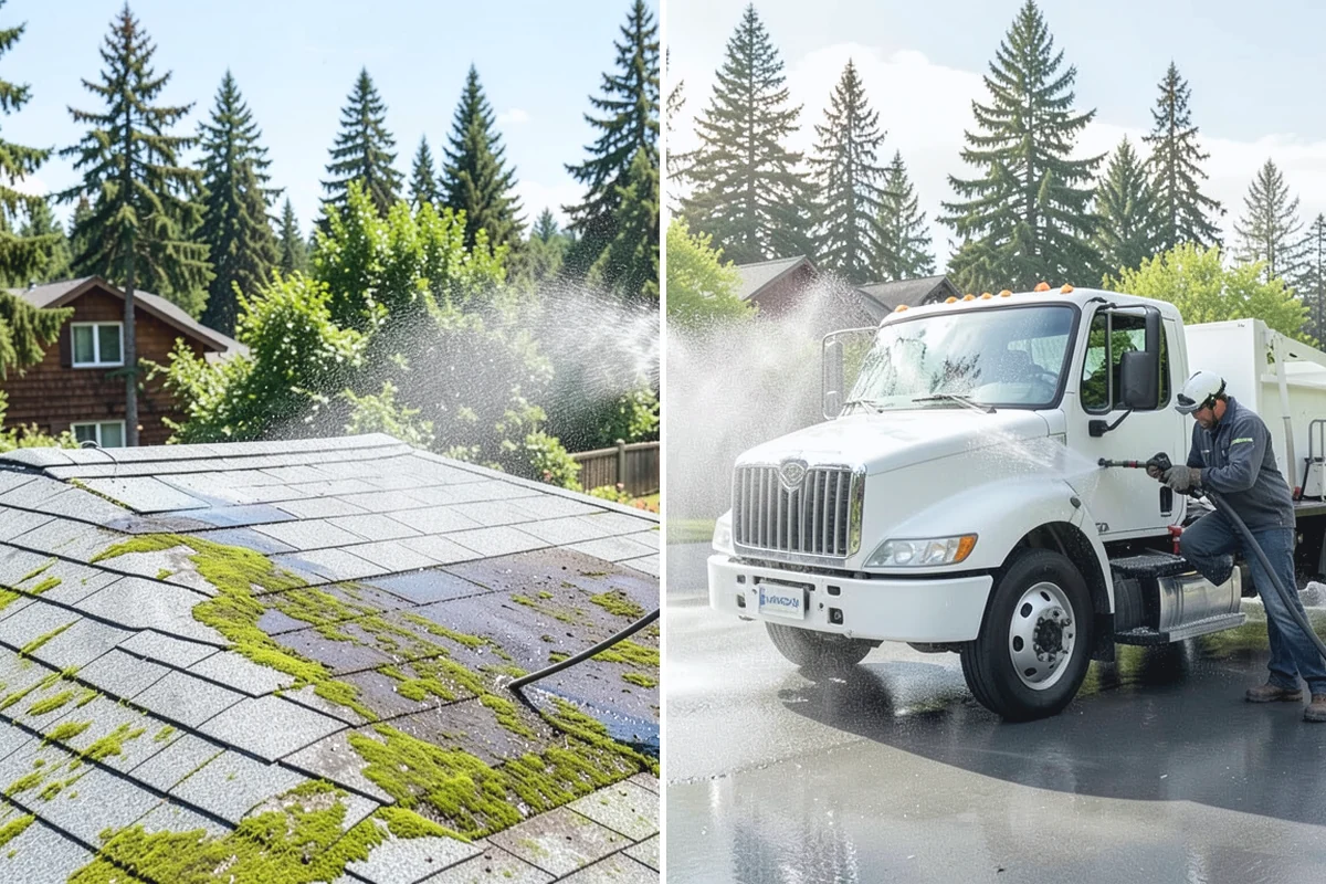 Deck Maintenance Cleaning in Medina, King County, WA - Clear the deck and rinse loose debris
