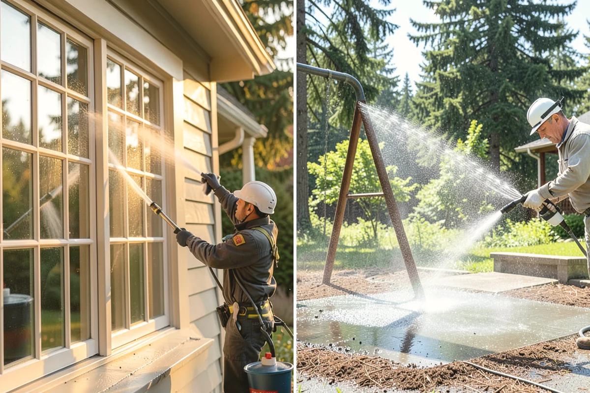 Deck Maintenance Cleaning in Mercer Island, King County, WA - Clear the deck and rinse loose debris