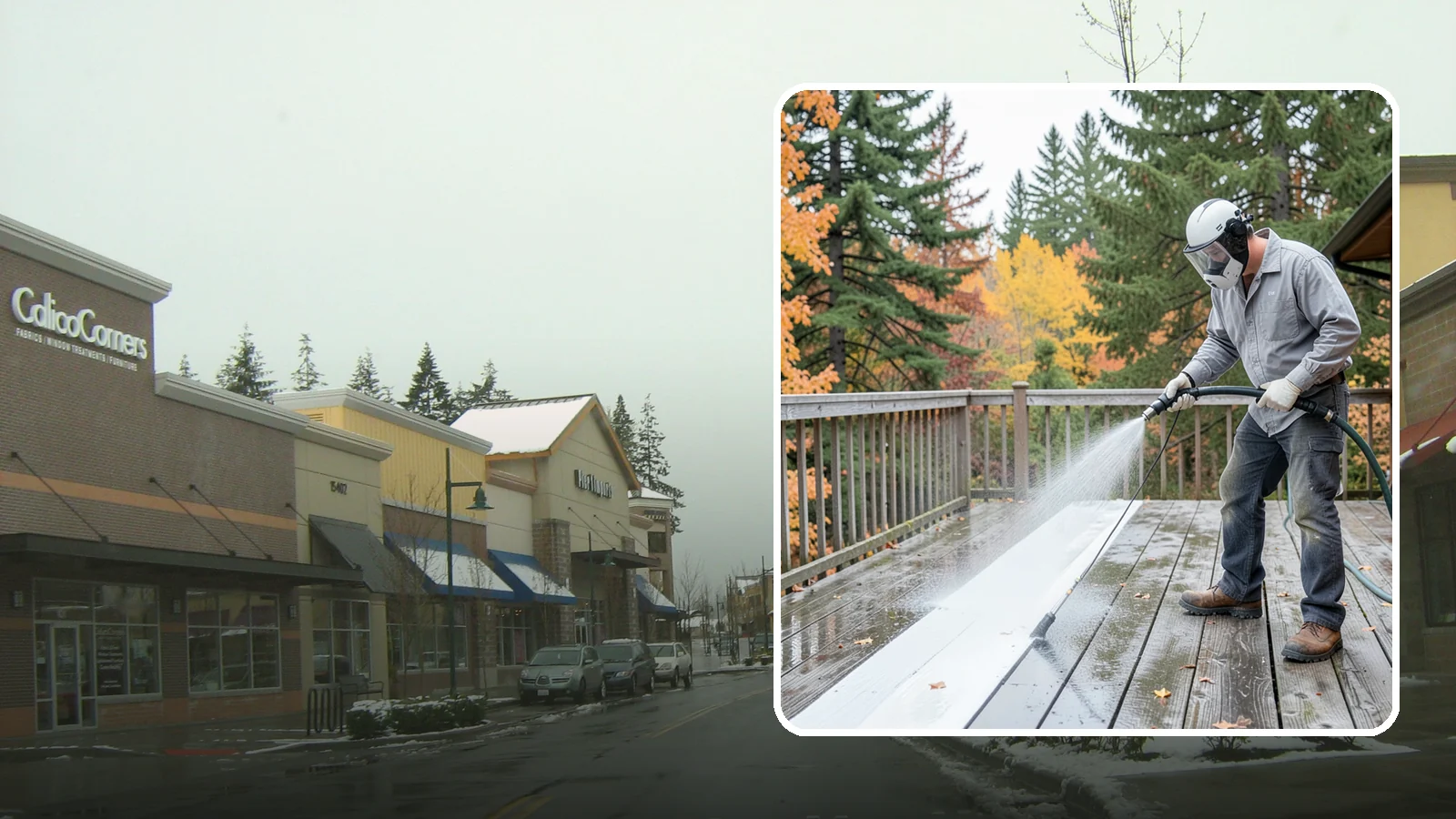 Deck Maintenance Cleaning in Mill Creek, Snohomish County, WA - Keep a finished deck on a regular soft-wash schedule to hold off Northwest growth year over year.