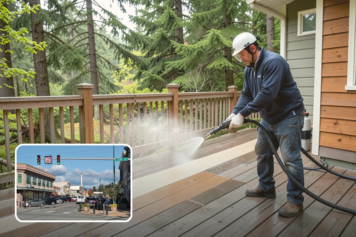 Deck Maintenance Cleaning in Monroe, Snohomish County, WA - Keeps light growth and grime in check