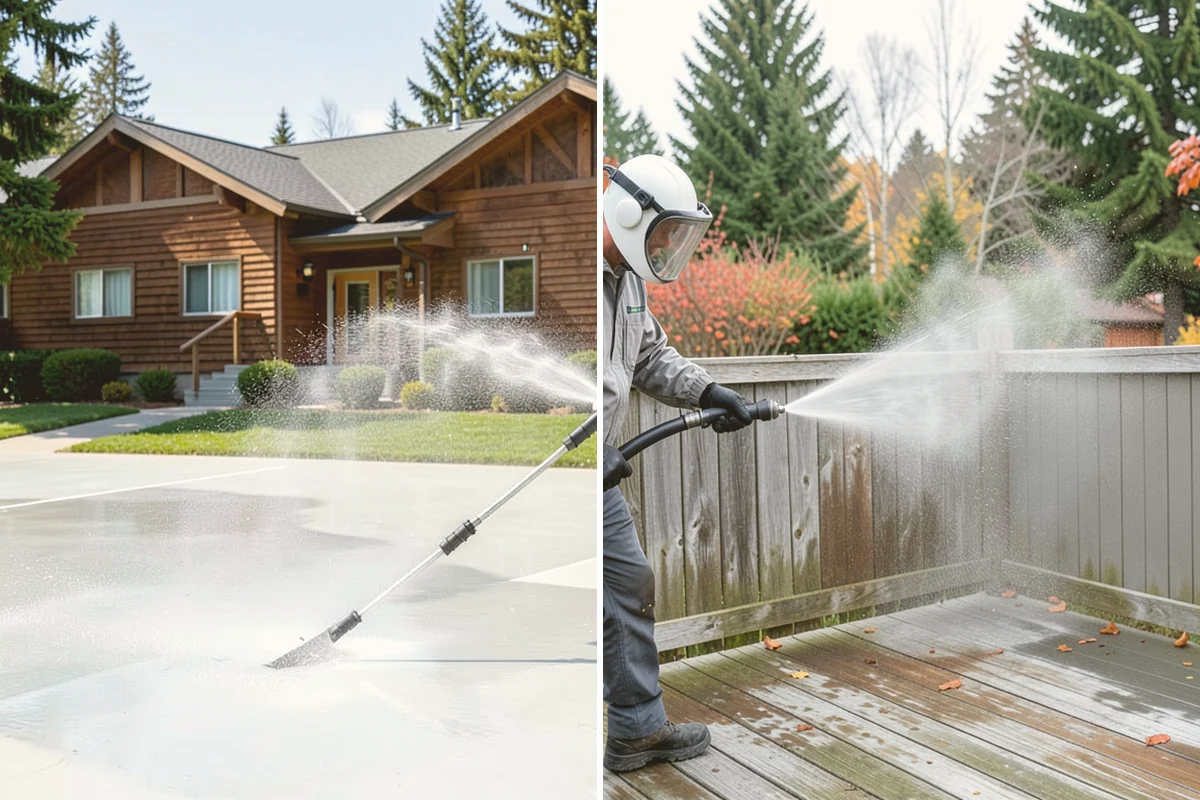 Deck Maintenance Cleaning in Mount Vernon, Skagit County, WA - Clear the deck and rinse loose debris