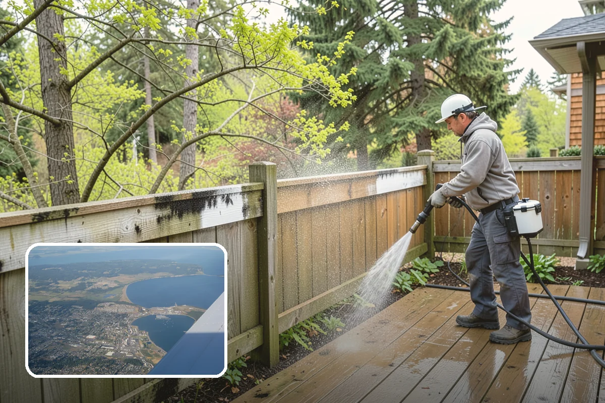 Deck Maintenance Cleaning in Oak Harbor, Island County, WA - Keeps light growth and grime in check