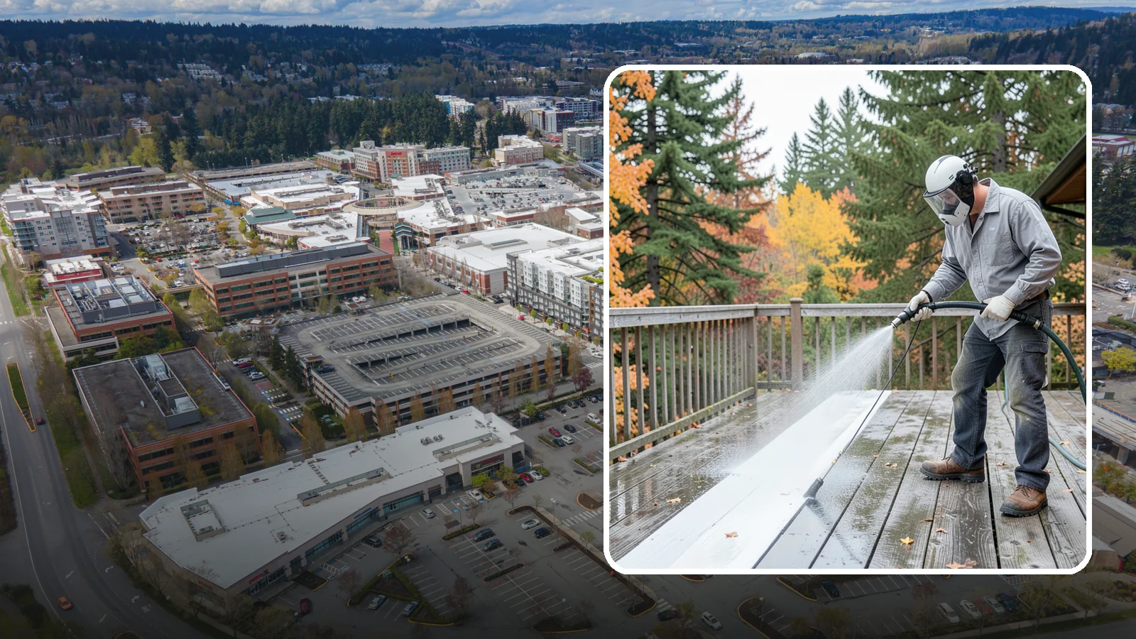 Deck Maintenance Cleaning in Redmond, King County, WA - Keep a finished deck on a regular soft-wash schedule to hold off Northwest growth year over year.