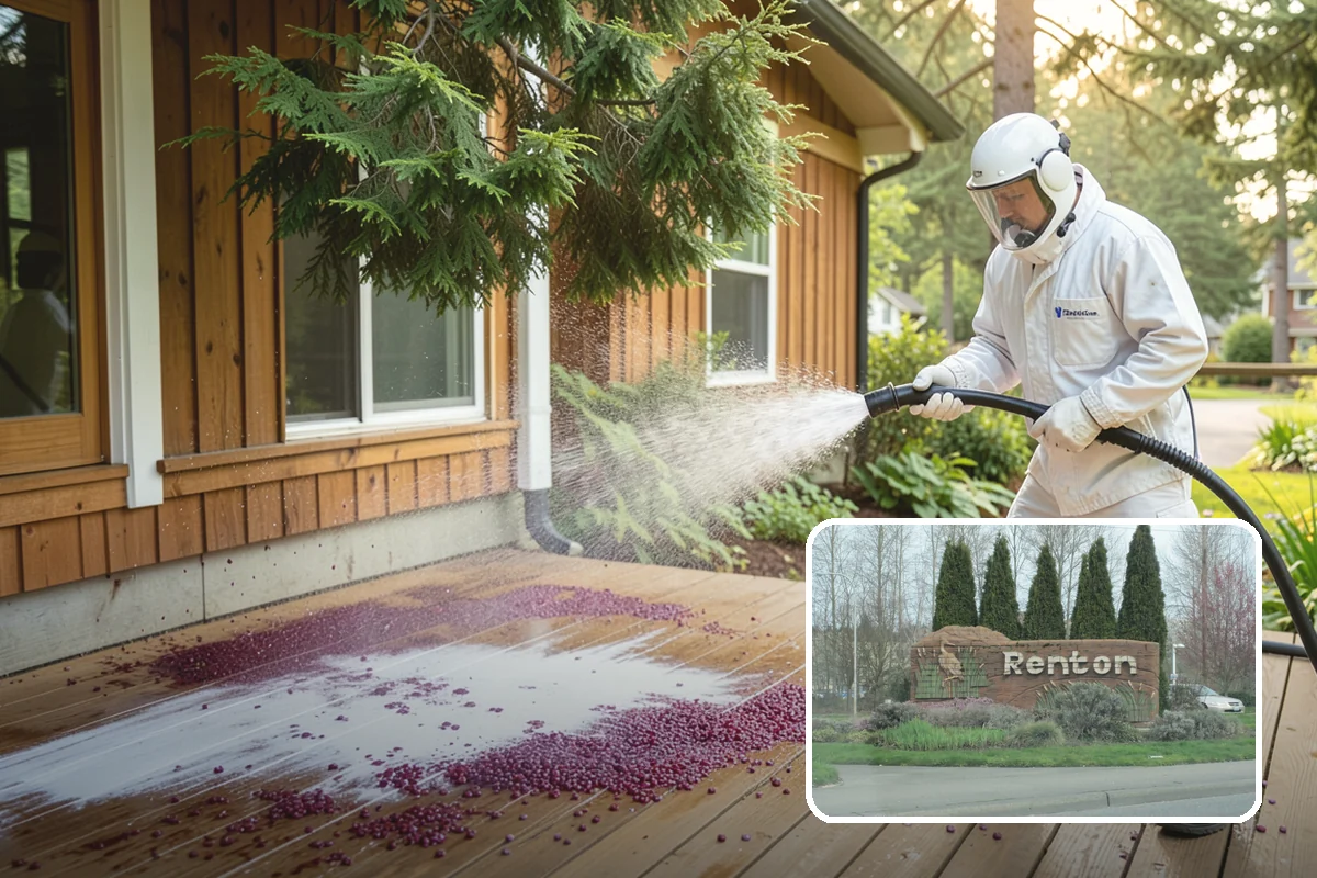 Deck Maintenance Cleaning in Renton, King County, WA - Keeps light growth and grime in check
