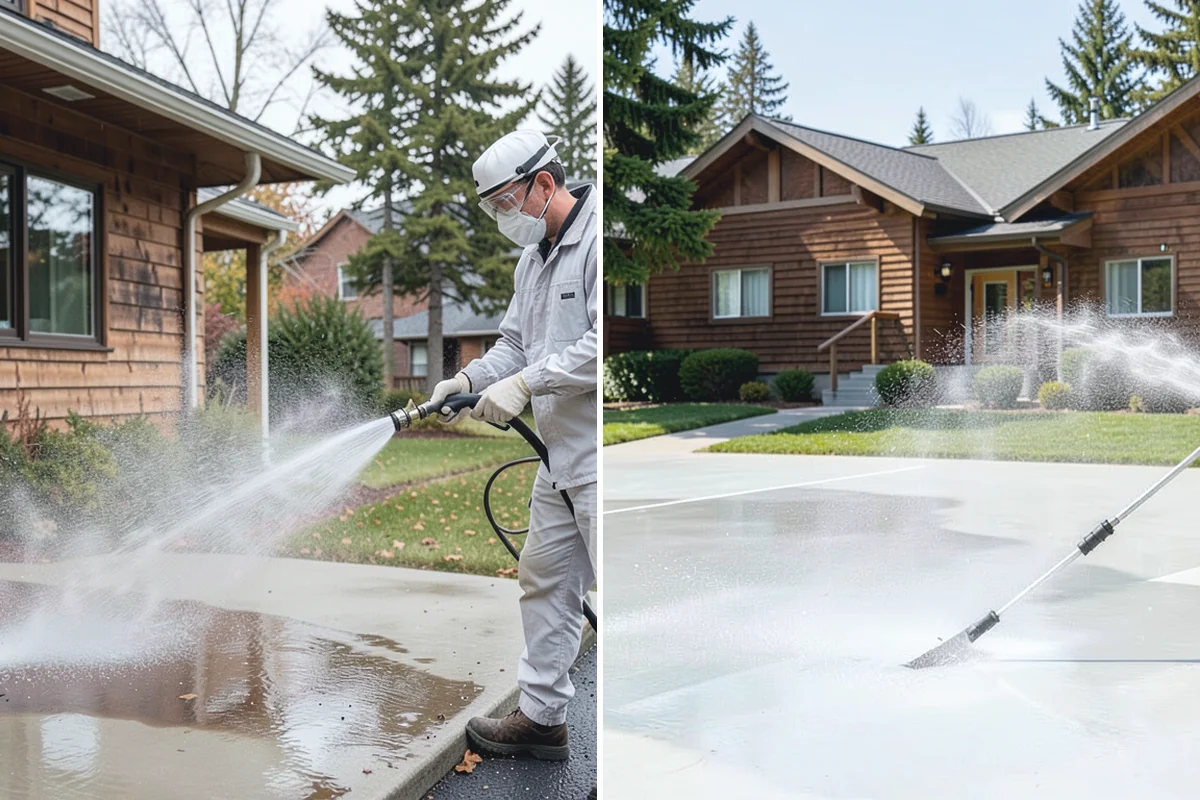 Deck Maintenance Cleaning in Roy, Pierce County, WA - Clear the deck and rinse loose debris