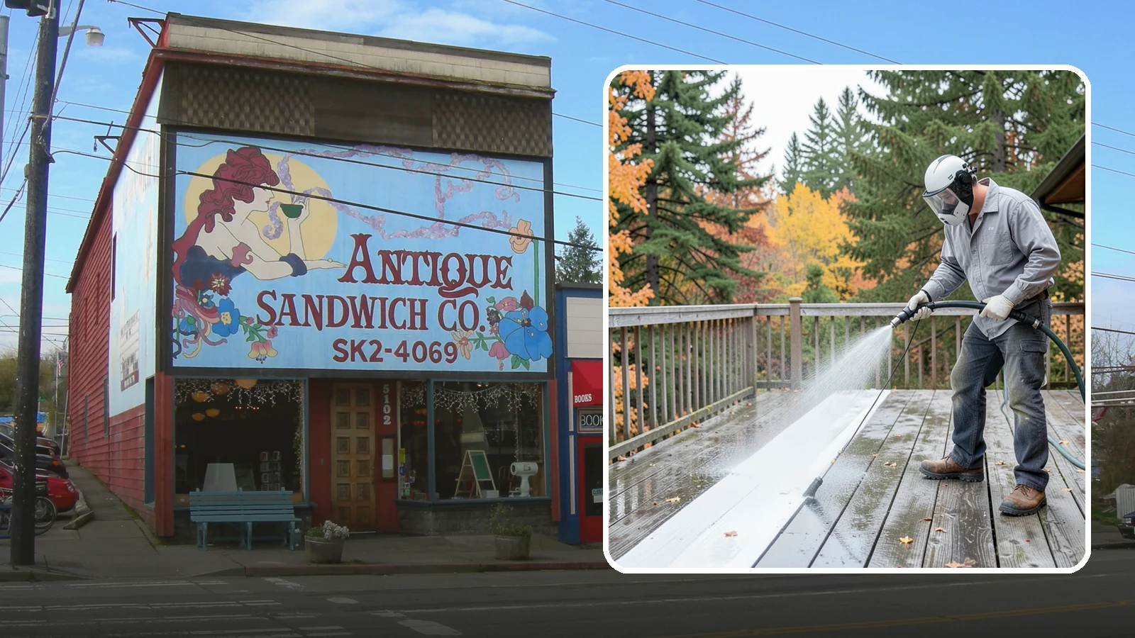 Deck Maintenance Cleaning in Ruston, Pierce County, WA - Keep a finished deck on a regular soft-wash schedule to hold off Northwest growth year over year.