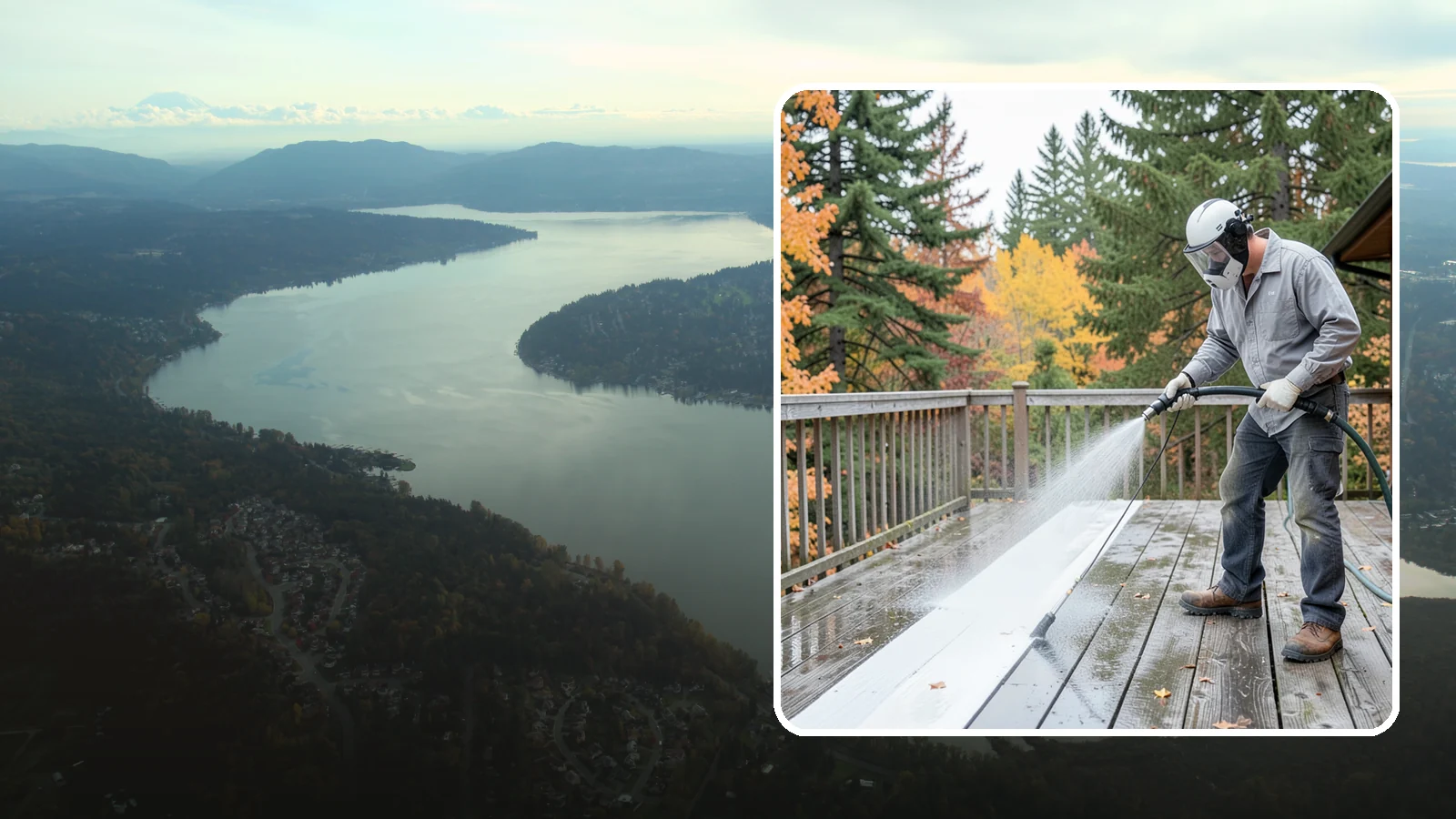 Deck Maintenance Cleaning in Sammamish, King County, WA - Keep a finished deck on a regular soft-wash schedule to hold off Northwest growth year over year.