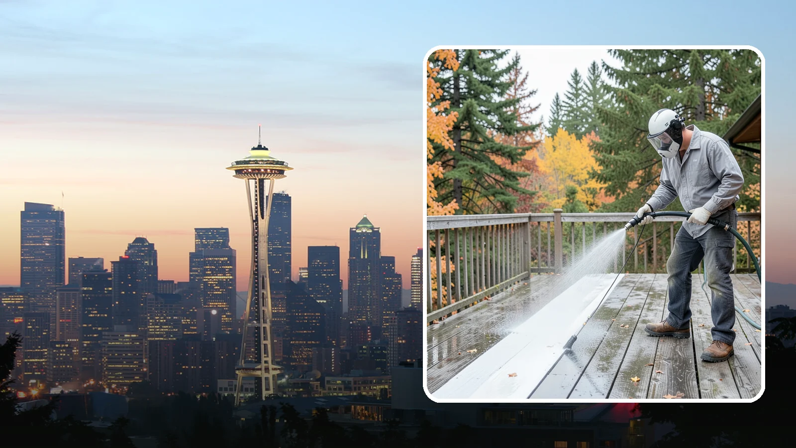 Deck Maintenance Cleaning in Seattle, King County, WA - Keep a finished deck on a regular soft-wash schedule to hold off Northwest growth year over year.